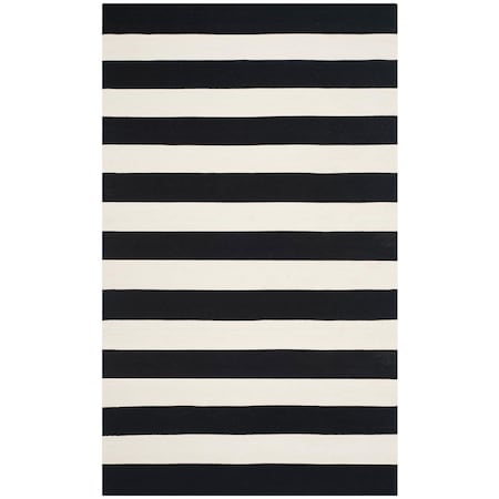 Safavieh 2 ft.-3 in. x 5 ft. Rectangle Montauk Hand Woven RugBlack & Ivory MTK712D-25